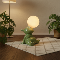 Nouvelle Lampe de Table Électrique en Céramique au Design Moderne avec Abat-jour Vert en Forme de Rhinocéros, Base de Lampe G9 Creuse Simple pour la Décoration Intérieure