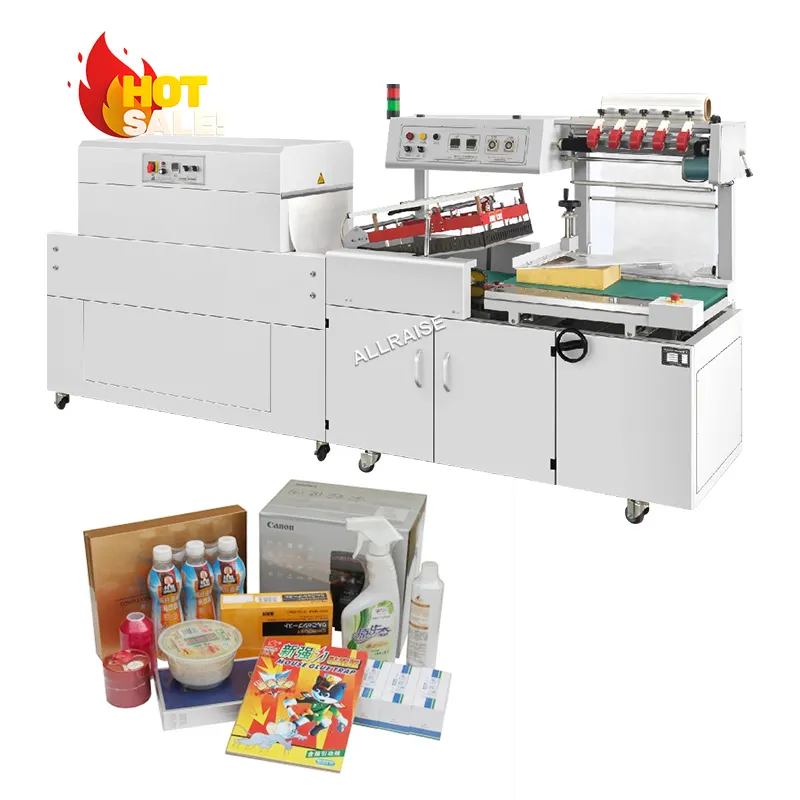 Automatic Bottle Film Shrink Wrap Packing Machine Bath Bomb Press Heat Shrink Tunnel Wrapping Packaging Machine Price for Sale