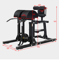 Chaise romaine robuste pour abdominaux et extensions dorsales, machine à hyperextension inversée pour exercices à plat, machine à flexion des jambes