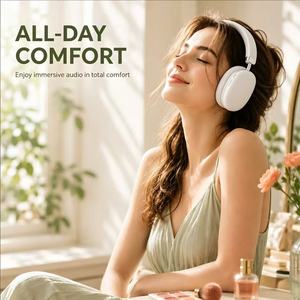 Cuffie Wireless Over-Ear Nere per Gaming, Audio Nitido, Vestibilità Comoda per Musica - Product Image 5