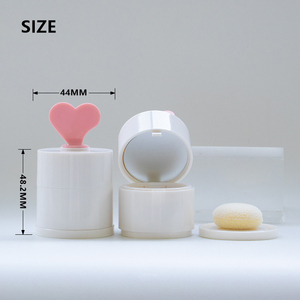 Nouveau Mini étui cosmétique blanc Heart-Top pour Blush Bronzer crème délié Gap Filler emballage cosmétique personnalisable - Product Image 3