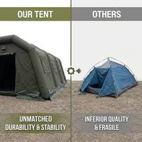 Tente de Glamping Gonflable Personnalisée OEM ODM en Gros avec Extension Latérale, 5 Brevets, Robuste Toutes Conditions Météo, Fournisseur d'Usine