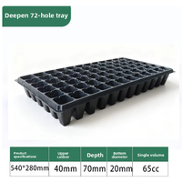 32 50 72 Sel Tray Semai Tanaman Sayuran Bunga Hitam, Tray Persemaian Dalam, Tray Pembibitan Kebun