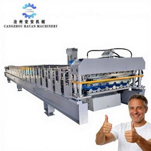 Maquinaria de Producción de Tejas de Acero de Doble Capa para Uso Industrial Pesado, Máquina de Conformado de Rollos de Doble Capa Totalmente Automática - Product Image 1