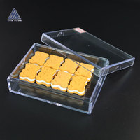 Boîte à dessert en plastique transparent de qualité alimentaire, écologique, de 430 ml, pour l'emballage de sushis et de sucre, vente en gros d'usine