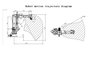 Robot 4 axes avec bras de 800 mm, IP40, précision ±0,05 mm, état neuf - pour l'emballage de l'électronique métallique, capacité de charge de 10 kg - Product Image 6