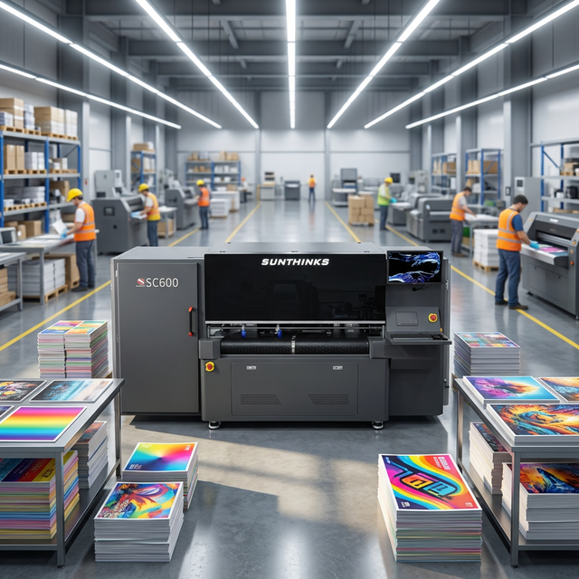 Automatic SC600 Single Pass Printer Industrial Grade Direct to Box Printer for Corrugated Carton Packaging Production