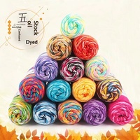 100% Acryl Chenille Garen Ringgesponnen Vijf Draden Kleur Halo Baby Lijn Handgeweven Sjaal Pop Groothandel