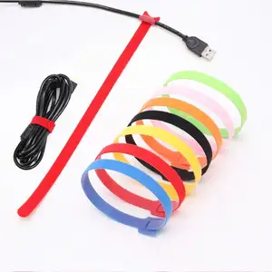 Reusable Magic Fastener Straps Plastic Hook And Loop Cable Tie Roll Nylon Cable Ties