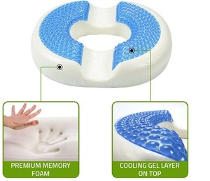 Donut <span class=keywords><strong>coxis</strong></span> Gel almohada para las hemorroides de silicona de enfriamiento cojín del asiento - Product Image 1