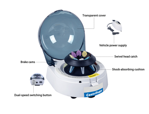 IKEME Lab Benchtop 10000rpm PCR <span class=keywords><strong>de</strong></span> alta velocidad Micro centrífuga <span class=keywords><strong>de</strong></span> glóbulos 2,0 ml/1,5 ml/0,5 ml/0,2 ml tubo Mini centrífuga <span class=keywords><strong>de</strong></span> doble velocidad - Product Image 2