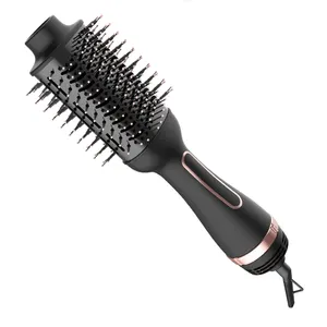 Rotating electric one-step hair dryer hair blower volumizer hairdryer hood hot air brush hair styler