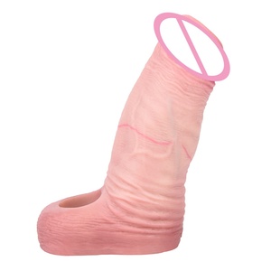 SXXY Realistic Hollow Penis Cock Sleeve with Anti-drop Ring Silicone Soft Penis Cover Reusable Condom Cock Enlargement Sex Toys - Product Image 3