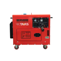 Générateur diesel silencieux TAVAS DG9500E 7 kW, refroidissement par air, démarrage automatique, 220 V 50/60 Hz, régulateur AVR et ATS pour usage domestique
