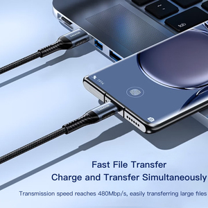 SAMZHE Geflochtenes 66W Schnellladekabel USB-A auf USB-C 6A Schnellladung & Datensynchronisationskabel für Handys Tablets Powerbank - Product Image 2