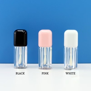 Tubos de Brillo Labial de 6 ml con Aplicador de Pincel Grande, Botellas de Aceite Labial de Lujo en Blanco/Rosa/Negro, Tubo de Brillo Labial - Product Image 3