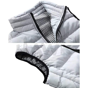 Chaleco de burbuja cálido de invierno informal para hombre con estilo de moda con acabado metálico - Product Image 3