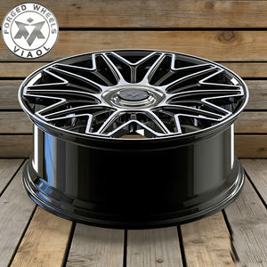 Juego <span class=keywords><strong>de</strong></span> 4 Rines <span class=keywords><strong>de</strong></span> Aleación Viaol Negro Brillante con Acabado Mecanizado, Cubierta Flotante, 5x112 5x114.3 5x120 para Mercedes Audi - Product Image 3