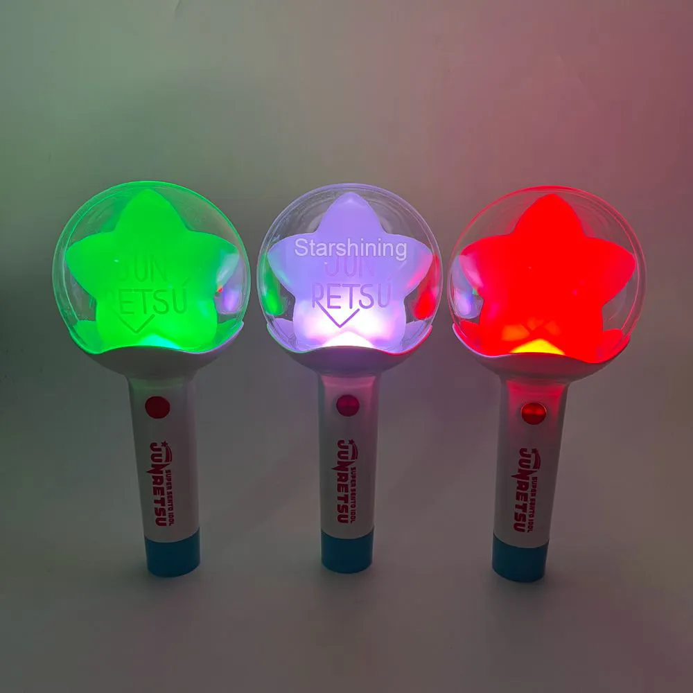 OEM ODM giappone corea fan LOGO personalizzato colorato LED light stick glow wand baton lightstick pen light per eventi di concerti