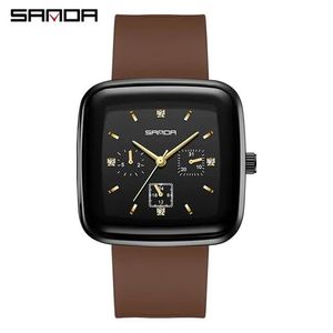 นาฬิกาข้อมือผู้ชาย Sanda 1112 มัลติฟังก์ชั่น แฟชั่น กันน้ำ ควอตซ์ สายซิลิโคน สไตล์สปอร์ตกลางแจ้ง - Product Image 5