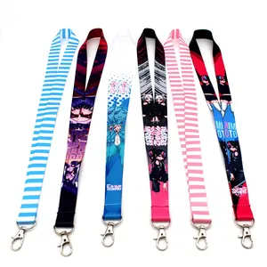 Wholesale Custom Logo Personalized Neck Strap Keychain Nylon Lanyards With Logo Custom Polyester Lanyard