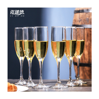 Óculos de casamento champanhe, óculos de luxo personalizado, casamento, conjunto de flautas, goteiras, bolha de cristal, champanhe