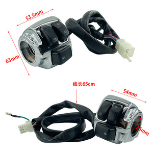 Ensemble d'interrupteurs de guidon de moto Mochi 25 mm électroplaqués, commande gauche droite pour Harley Cruiser - Product Image 4