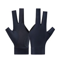 Sarung Tangan Snooker dan Biliard Tiyon Model 008 Open Three Finger, Tahan Lama, Bahan Polyester Bernapas, Unisex, untuk Pemain Biliard