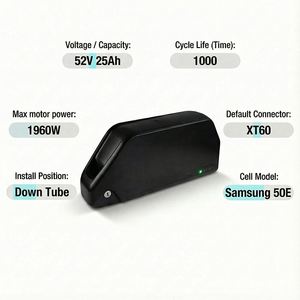 Batería de Litio para Bicicleta Eléctrica de 52V 25Ah con Celdas 50E de 5000mAh, BMS de 50A para Motor de 1000W-2000W, Disponible en el Reino Unido - Product Image 6