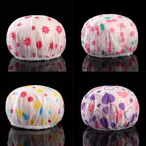 Gorro de ducha reutilizable con banda elástica, gorro de baño impermeable y grueso para mujer, perfecto para peluquería y uso doméstico - Product Image 3