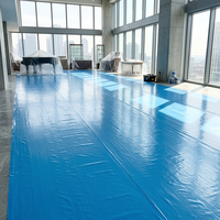 Film de protection de sol en PE réutilisable sans résidus, isolation pour peinture, protection de tapis pour travaux de rénovation intérieure