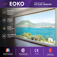 Fenêtre EOKO certifiée NFRC résistante aux ouragans, avec revêtement anti-UV, vitrage insonorisé, fenêtre arquée pour nouvelle construction