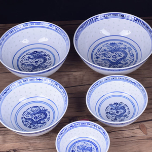 Vente en gros de bols à ramen en porcelaine céladon <span class=keywords><strong>bleu</strong></span> et blanc rétro de Jingdezhen, écologiques, avec logo personnalisé pour utilisation en restaurant - Product Image 6