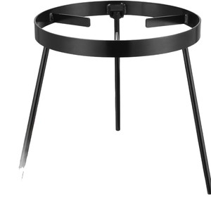Support de cuisson sur trépied pour feu de camp, en acier au carbone noir, 9,8 pouces de hauteur, support pour foyer extérieur, pour camping et grillades - Product Image 5