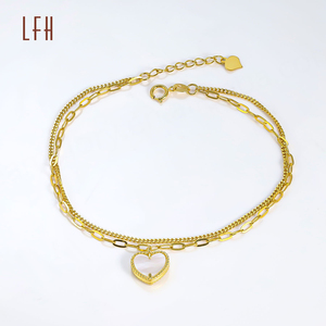 Pulsera de Corazón de Oro Puro de 18k de Moda, Joyería de Oro Real de 18k con Certificado Au750, Pulsera de Oro Real de 18k - Product Image 6