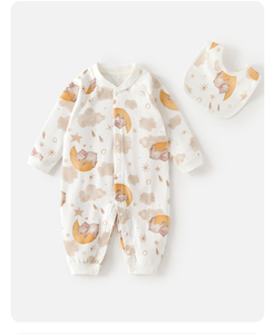 Tutina per Neonati Guai <span class=keywords><strong>in</strong></span> <span class=keywords><strong>Cotone</strong></span> Premium, Senza Cuciture, Leggera, Morbida e Traspirante, a Maniche Lunghe, Abbigliamento per Neonati - Product Image 2