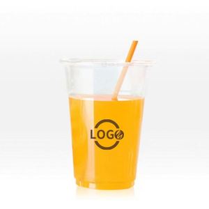 Gobelet en plastique transparent jetable personnalisé avec logo, 98 mm, pour boissons froides, bubble tea et milk tea - Product Image 3