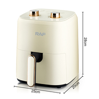 Friteuse intelligente multifonctionnelle Premium Brand Raf 4,8 l avec bouton mécanique pour contrôler les fours à air domestiques