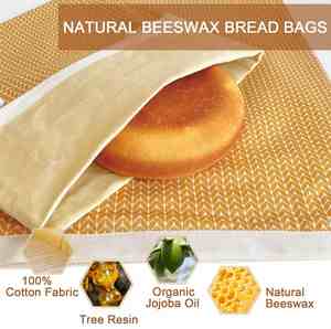 Algodón reutilizable para bolsas de pan de cera de abeja para mantener fresco - Product Image 3