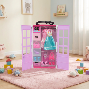 Elegant 27cm Black Fashion Doll with <b>Wardrobe</b> and Accessories in Window <b>Box</b> for Girls Age 3+ Holiday Gift - Product Image 1