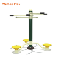 Vente en gros de spinners de Tai Chi en acier galvanisé durable, équipement de fitness extérieur pour adultes, marque Wathen, garantie 1 an