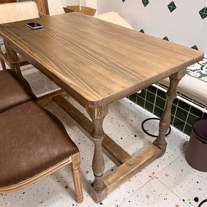 كرسي خشبي لتناول الطعام للمطاعم والمطبخ بتصميم فريد من نوعه وطاولة للمناسبة - Product Image 4