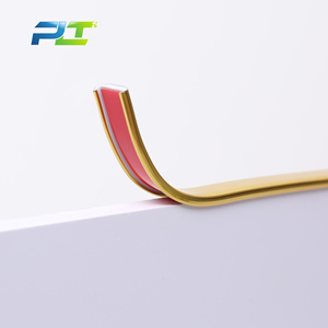 High Quality U-Shape Gold Film Edge Strip 5mm-30mm Self-Adhesive PVC Edge Banding Custom <strong>Plastic</strong> Molded Cutting China <strong>Rubber</strong> - Product Image 4
