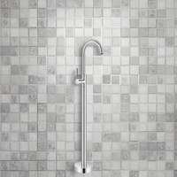 Robinet de baignoire personnalisé de haute qualité avec pommeau de douche à jet supérieur du sol au plafond à poignée unique en laiton