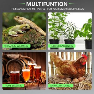 Alfombrilla Calefactora para Plantas con Enchufe Estadounidense de 110 V, Impermeable IP67, Certificación CE FCC, Alfombrilla de Calor por Infrarrojos Lejanos para Plántulas, Venta Directa de Fábrica - Product Image 3