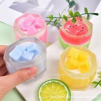 Jouet de décompression à pincer en TPR super souple, en forme de tasse de thé au lait et de milkshake aux fruits simulés, de grande valeur, avec effet de boue et solution super décompression