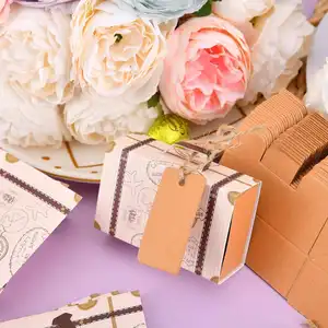 맞춤형 로고 종이 라벨 캔디 크래프트 종이 선물 상자 크래프트 종이 사탕 상자 슬라이딩 사탕 상자