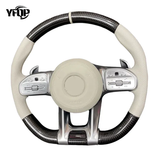 Sửa đổi dẫn sợi carbon chỉ đạo Wheel cho benzs AMG GT với da đục lỗ chỉ đạo Wheel
