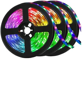 5050 Room Strips Tape Remote Colorful Lighting Luces Wifi Kit Led Strip Light Rgb Flexible 12v IP20 Stripe 5050 Smart Waterproof