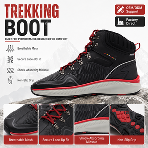 Nouvelles Bottes d'Extérieur Imperméables Respirantes pour la Randonnée, Chaussures de Trekking Montantes Antidérapantes avec Absorption des Chocs pour l'Aventure - Product Image 1